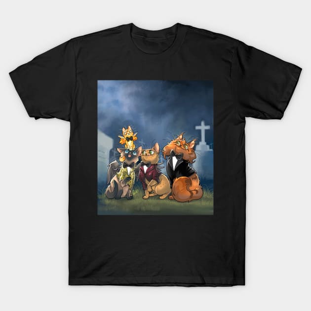 Supernatural Cemetery Cats T-Shirt by GioGui